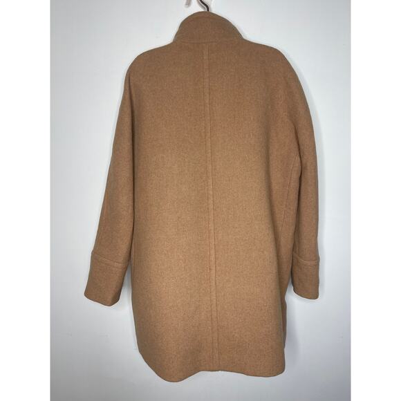J. Crew City Coat Wool Side Zipper Heather Acorn Size 16 - Picture 6 of 12